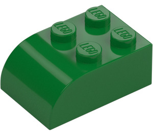 LEGO Green Slope Brick 2 x 3 with Curved Top (6215)