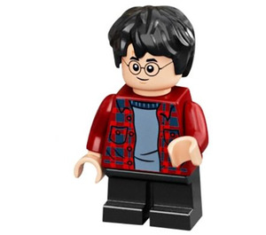 LEGO Harry Potter with Dark Red Plaid Shirt and Black Legs Minifigure