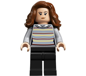 LEGO Hermione Granger with Gray Striped Jumper and Black Legs Minifigure