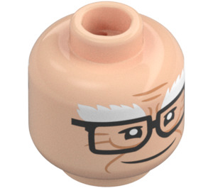 LEGO Carl Fredricksen Minifigure Head (Recessed Solid Stud) (3626 / 102089)