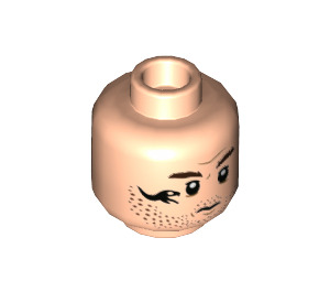 LEGO Rainn Delacourt Minifigure Head with Snake Tatoo (Recessed Solid Stud) (3626 / 79388)