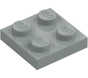 LEGO Light Gray Plate 2 x 2 (3022 / 94148)