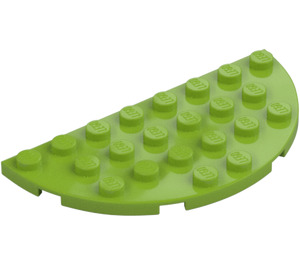 LEGO Lime Plate 4 x 8 Round Half Circle (22888)