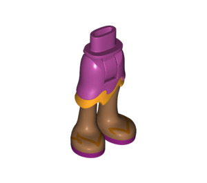 LEGO Hip with Wavy Skirt with Purple flip flops (20381)