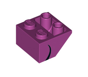 LEGO Slope 2 x 2 (45°) Inverted with Thin Smile (right) with Flat Spacer Underneath (3660 / 52091)