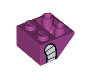 LEGO Slope 2 x 2 (45°) Inverted with Wide Grin (right) with Flat Spacer Underneath (3660 / 52092)