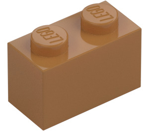 LEGO Medium Dark Flesh Brick 1 x 2 with Bottom Tube (3004 / 93792)