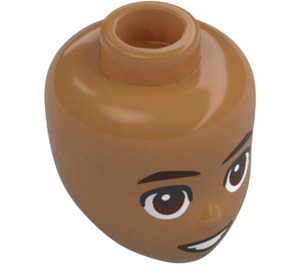 LEGO Minidoll Head with Young face with brown eyes (92198 / 103339)