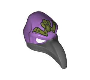 LEGO Medium Lavender Vulture Mask with Gray Beak and Sand Green Headpiece (17415)