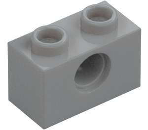 LEGO Medium Stone Gray Brick 1 x 2 with Hole (3700)