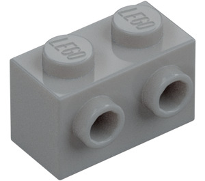 LEGO Medium Stone Gray Brick 1 x 2 with Studs on One Side (11211)