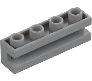 LEGO Medium Stone Gray Brick 1 x 4 with Groove (2653)