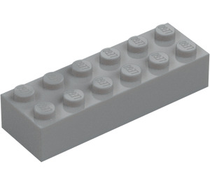 LEGO Medium Stone Gray Brick 2 x 6 (2456 / 44237)