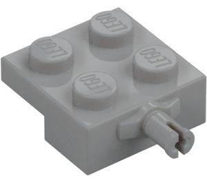 LEGO Medium Stone Gray Plate 2 x 2 with Wheel Holder (4488 / 10313)