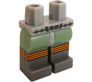 LEGO Medium Stone Gray Retro Spaceman Minifigure Hips and Legs (3815 / 33718)