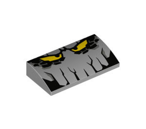 LEGO Slope 2 x 4 Curved with Rock Face with Yellow Eyes with Bottom Tubes (29710 / 61068)