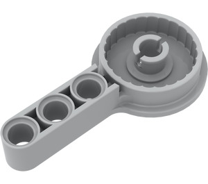 LEGO Medium Stone Gray Technic Beam 3 with Female Click Rotation Joint (44225 / 65765)