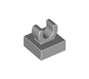 LEGO Medium Stone Gray Tile 1 x 1 with Clip (Raised "C") (15712 / 44842)