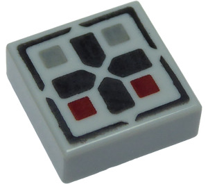 LEGO Medium Stone Gray Tile 1 x 1 with Cross and Buttons with Groove (3070 / 24641)