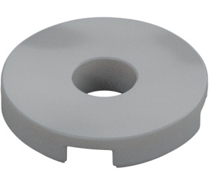 LEGO Medium Stone Gray Tile 2 x 2 Round with Hole in Center (15535)