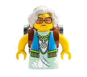 LEGO Mrs. Castillo with Brown and Silver Rolltop Backpack Minifigure