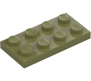 LEGO Olive Green Plate 2 x 4 (3020)