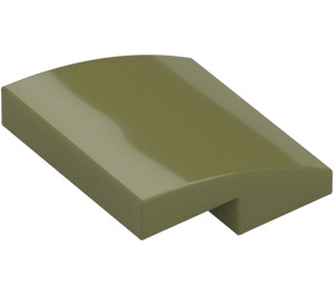 LEGO Olive Green Slope 2 x 2 Curved (15068)