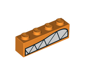 LEGO Brick 1 x 4 with White Teeth (3010 / 53122)