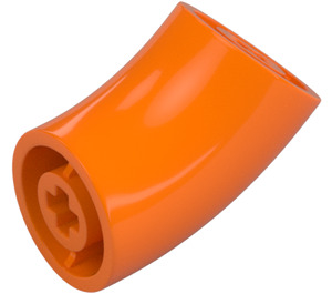 LEGO Orange Round Brick with Elbow (Shorter) (1986 / 65473)