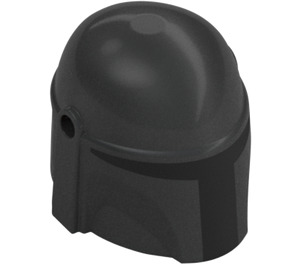 LEGO Helmet with Sides Holes with Mandalorian Black section (64220 / 105748)