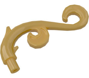 LEGO Pearl Gold Curved Branch with Thorns (28870)