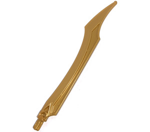 LEGO Pearl Gold Sword with Curved Tip and Axle (11305)