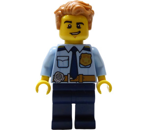 LEGO Police Officer with Brushed Back Wavy Hair Minifigure