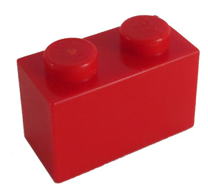 LEGO Red Brick 1 x 2 with Bottom Tube (3004 / 93792)