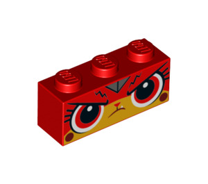 LEGO Red Brick 1 x 3 with Angry Unikitty Face (3622 / 44369)