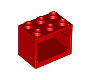 LEGO Red Cupboard 2 x 3 x 2 with Recessed Studs (92410)