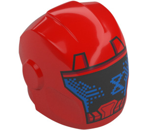 LEGO Helmet with Smooth Front with Hourglass and Pixels (28631 / 102992)