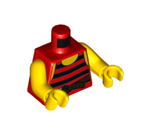 LEGO Pirate Torso with Black and Red Stripes Shirt (973 / 76382)