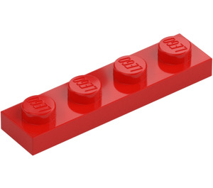 LEGO Red Plate 1 x 4 (3710)