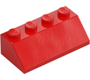 LEGO Red Slope 2 x 4 (45°) with Rough Surface (3037)