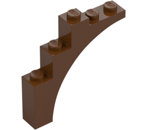 LEGO Reddish Brown Arch 1 x 5 x 4 Regular Bow, Unreinforced Underside (2339 / 14395)