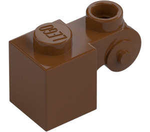 LEGO Reddish Brown Brick 1 x 1 x 2 with Scroll and Open Stud (20310)