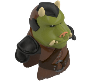 LEGO Gamorrean Guard Head with Silver Rivets (66133)