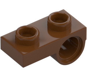 LEGO Reddish Brown Plate 1 x 2 with Underside Hole (18677 / 28809)