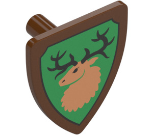 LEGO Triangular Shield (Short) with Deer Decoration (3846 / 69360)