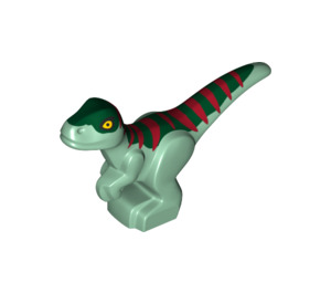 LEGO Baby Raptor with Dark Green Back and Dark Red Stripes (37829 / 78373)