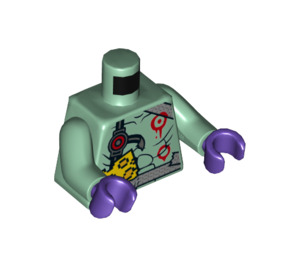LEGO Sand Green Hausner Minifig Torso (973 / 76382)