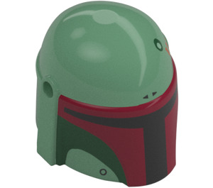 LEGO Helmet with Sides Holes with Dark Red and Dark Green (84139 / 105747)