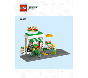 LEGO Sandwich Shop Set 40578 Instructions