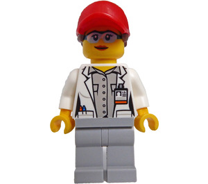 LEGO Scientist with Red Hat Minifigure